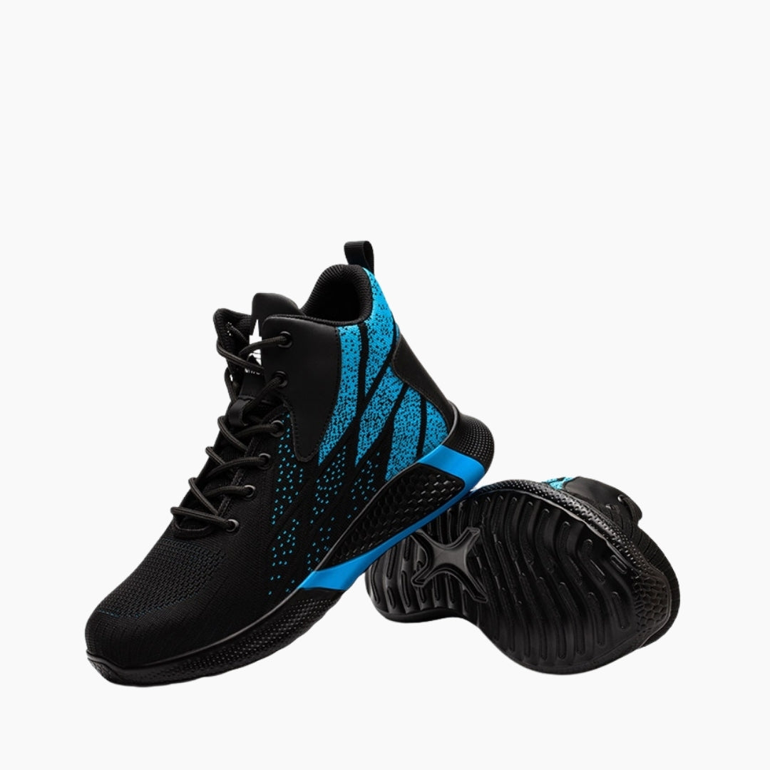 Black & Blue Anti Puncture, Non-Slip Rubber sole : Safety Shoes for Men : Rakhia - 0663RaM