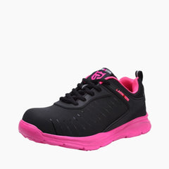 Black & Pink Puncture Proof, Anti-Smashing : Safety Shoes for Men : Rakhia - 0669RaM