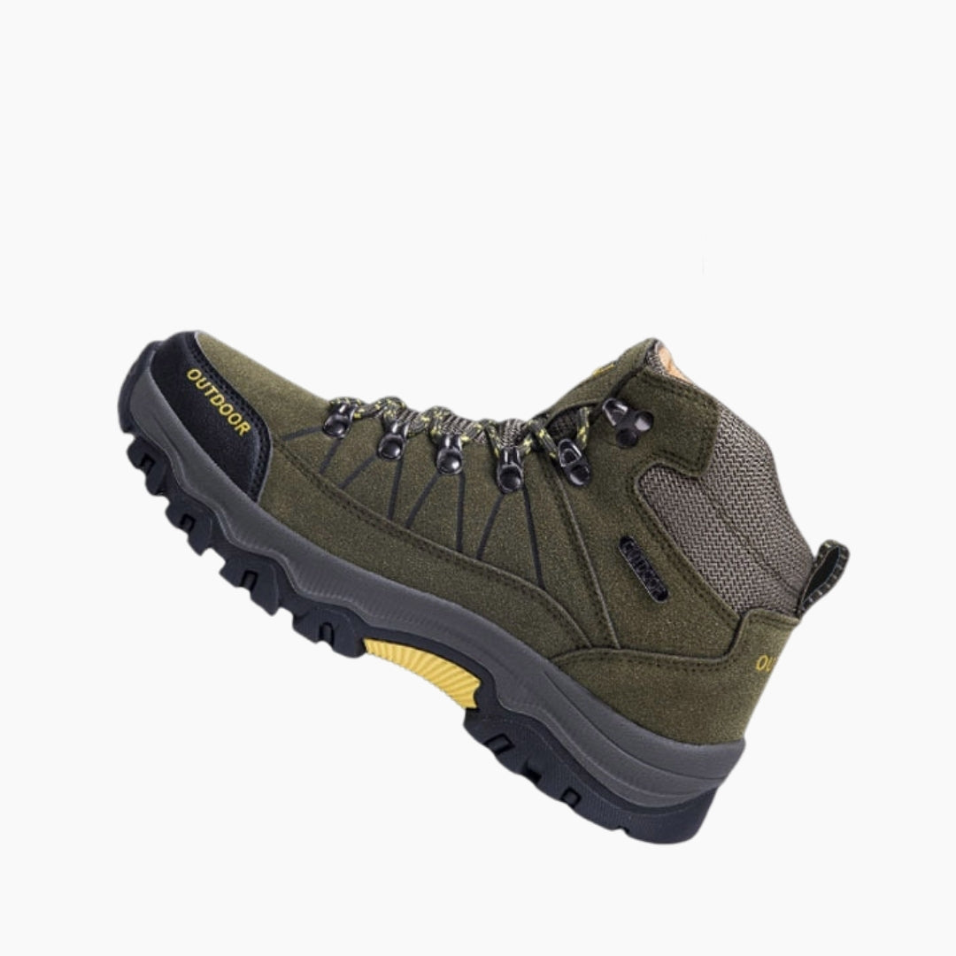 Green Anti-Skid, Shockproof : Hiking Boots for Men : Pahaara - 0683PaM