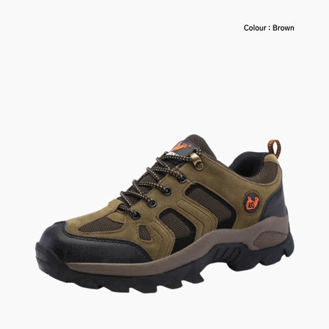 Brown Lace-Up, Breathable : Hiking Boots for Men : Pahaara - 0685PaM