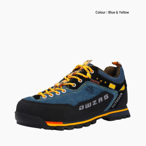 BLue & Yellow Lace-Up, Waterproof. : Hiking Boots for Men : Pahaara - 0688PaM