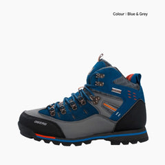 Blue & Grey Waterproof,  Height Increasing : Hiking Boots for Men : Pahaara - 0689PaM