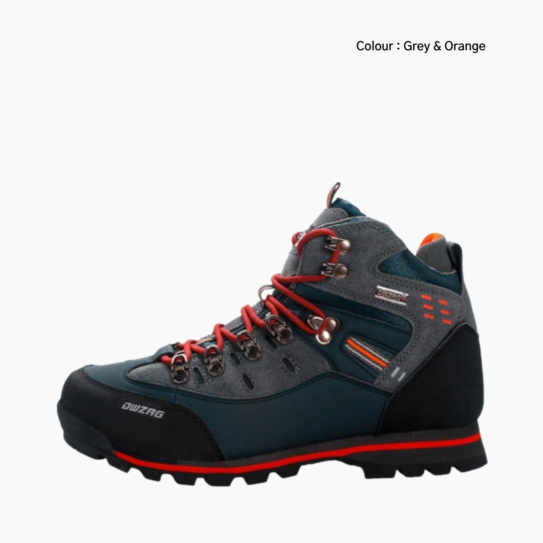 Grey & Orange Waterproof,  Height Increasing : Hiking Boots for Men : Pahaara - 0689PaM