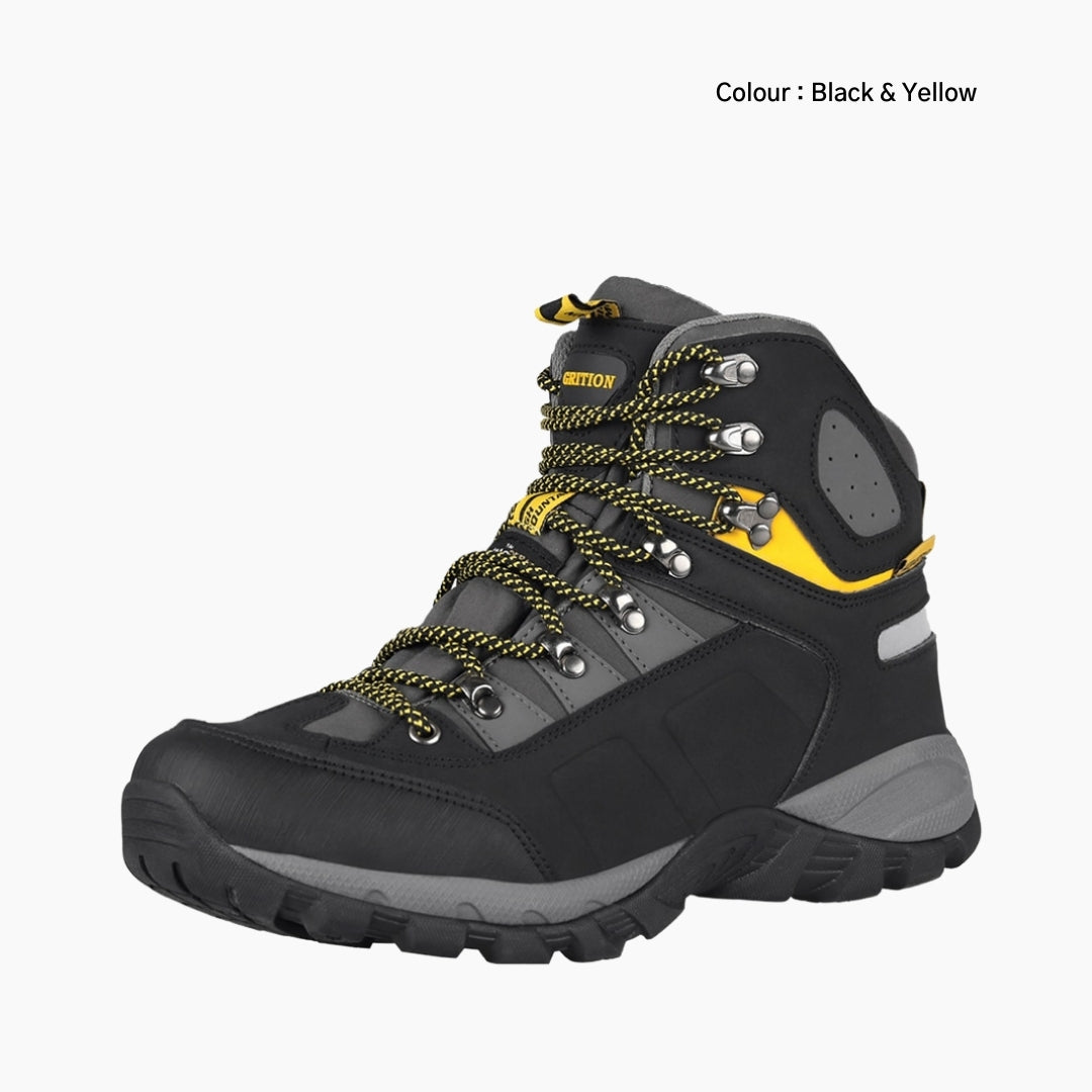 Black & Yellow Waterproof, Anti-Skid : Hiking Boots for Men : Pahaara - 0692PaM
