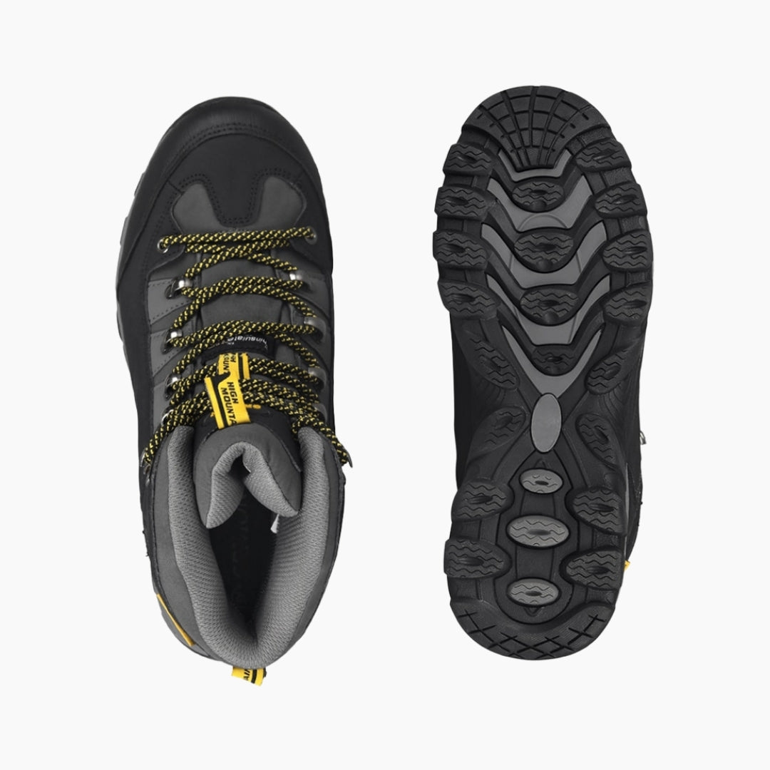 Black & Yellow Waterproof, Anti-Skid : Hiking Boots for Men : Pahaara - 0692PaM