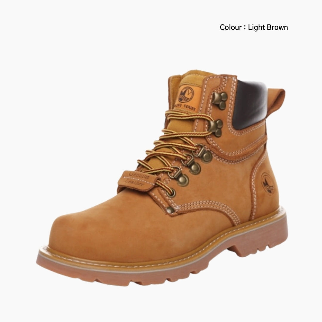 Light Brown Waterproof, Non-Slip : Hiking Boots for Men : Pahaara - 0693PaM