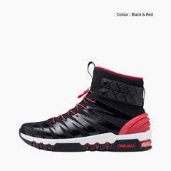 Black & red Height Increasing, Lace-Up : Hiking Boots for Men : Pahaara - 0694PaM