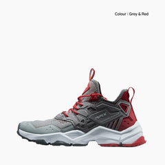 Grey & Red Shock Absorption, Anti Freeze : Hiking Boots for Men : Pahaara - 0699PaM