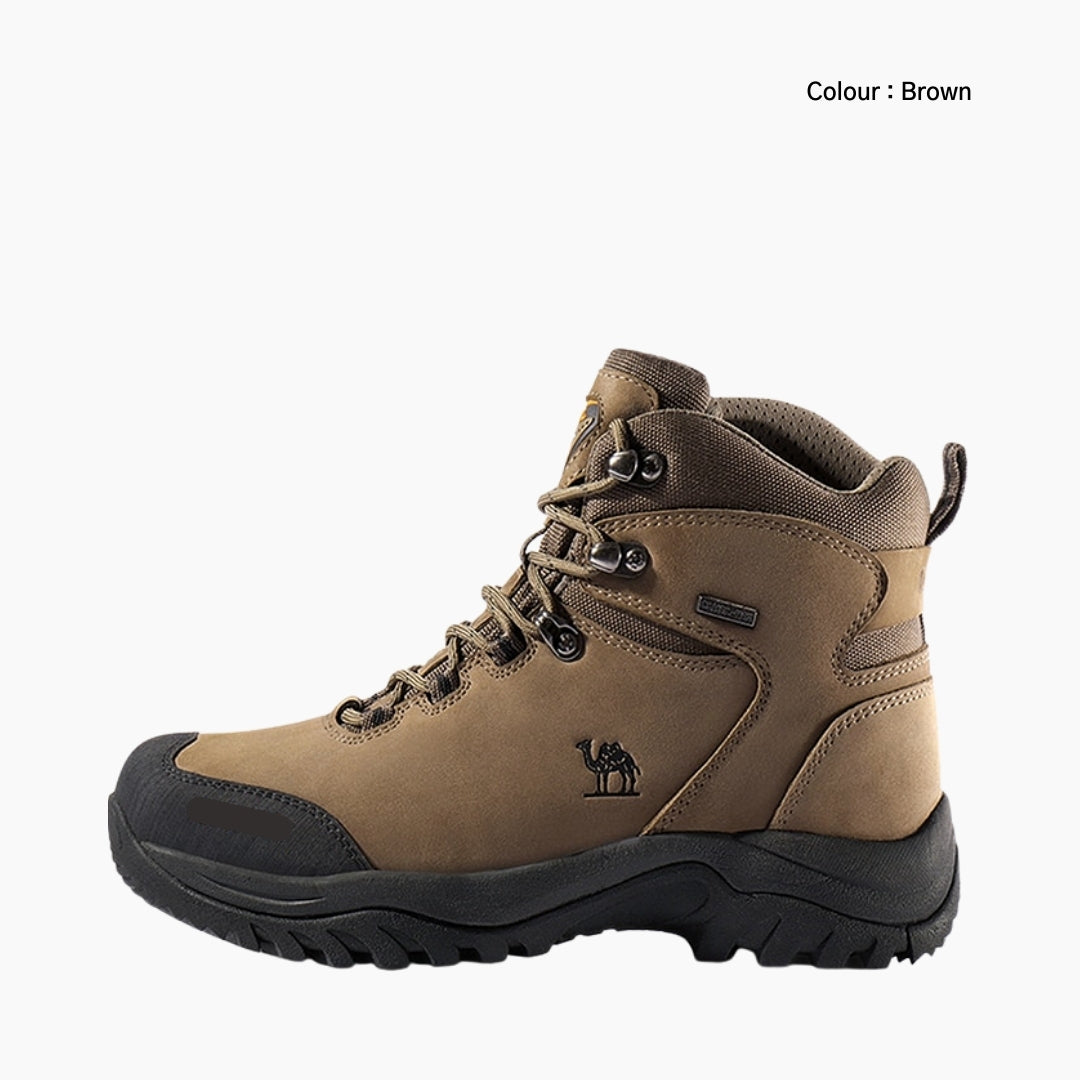 Brown Non-Slip, Shock Absorption : Hiking Boots for Men : Pahaara - 0700PaM