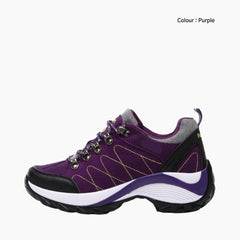 Purple Height Increasing, Waterproof : Hiking Boots for Women : Pahaara - 0702PaF