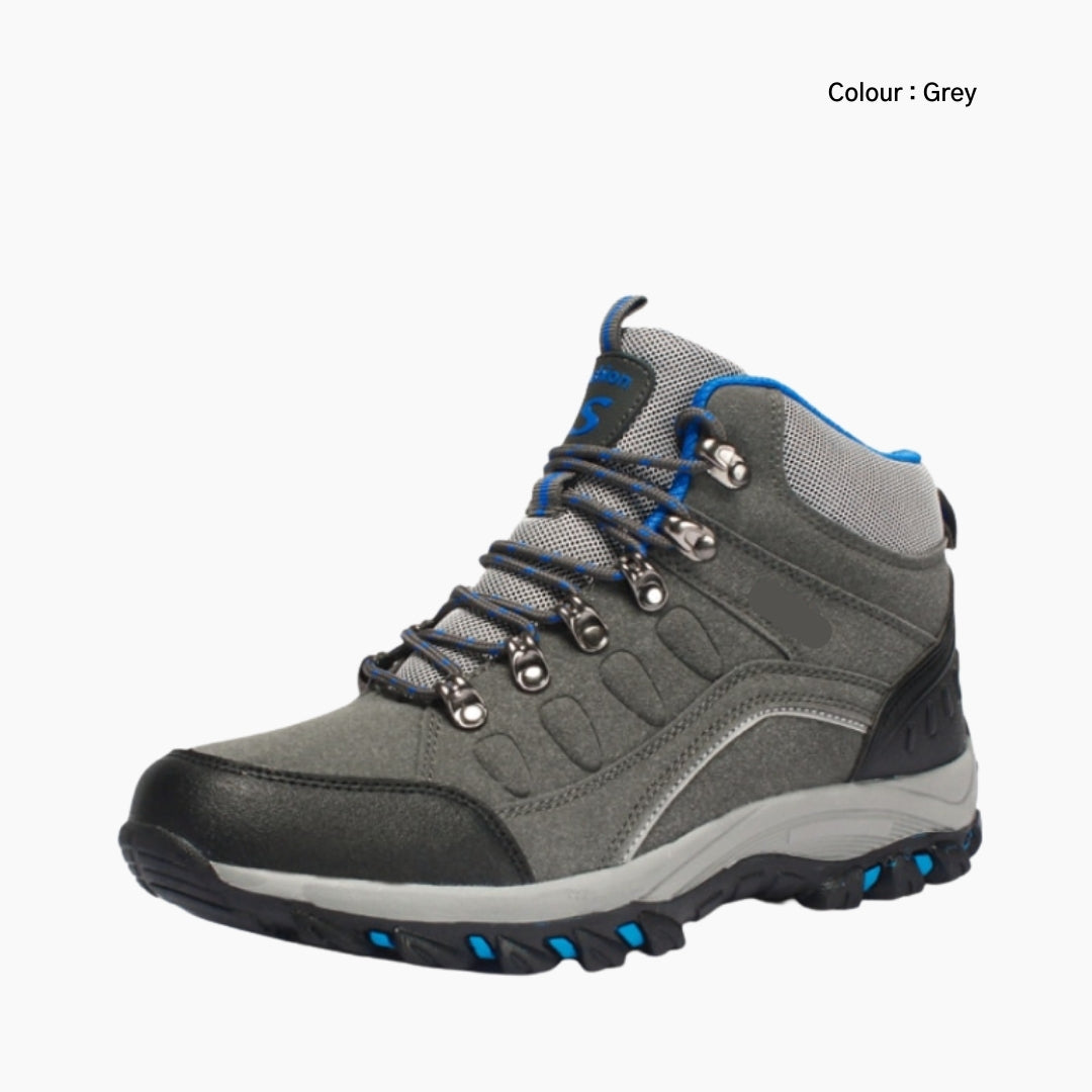 Grey Lace-Up, Breathable : Hiking Boots for Women : Pahaara - 0703PaF