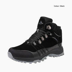 Black Waterproof, Cushioned : Hiking Boots for Women : Pahaara - 0710PaF