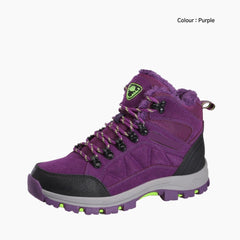 Purple Waterproof, Anti-Skid : Hiking Boots for Women : Pahaara - 0711PaF