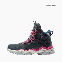 Black Anti-Skid, Shock Absorption : Hiking Boots for Women : Pahaara - 0713PaF