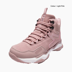 Light Pink Cotton Insulation, Anti-Skid : Hiking Boots for Women : Pahaara - 0714PaF