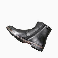 Black Handmade, Round Toe : Winter Boots for Men : Saradi - 0721SrM