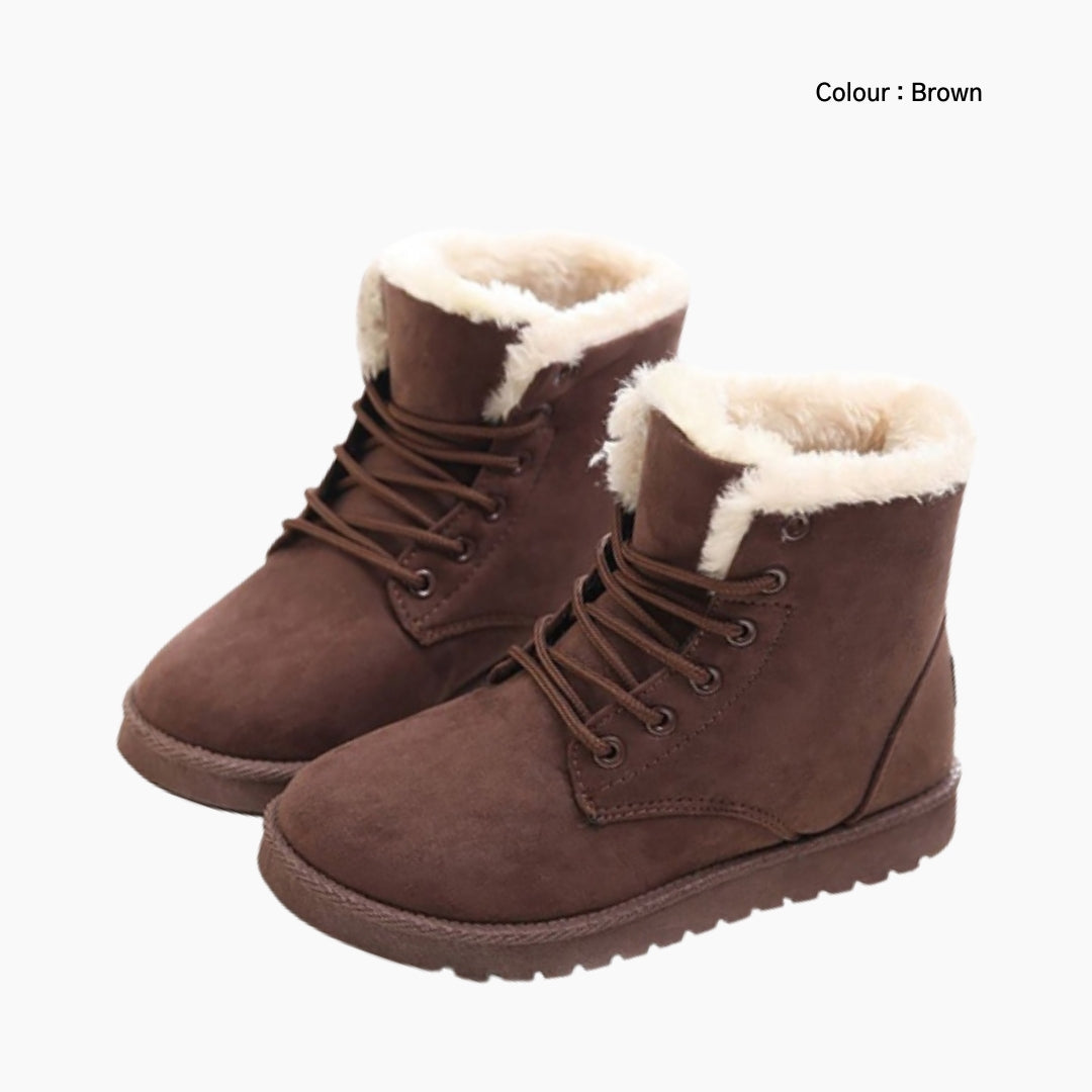Brown Handmade, Non-Slip Sole : Winter Boots for Women : Saradi - 0722SrF