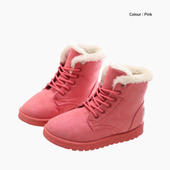 Pink Handmade, Non-Slip Sole : Winter Boots for Women : Saradi - 0722SrF