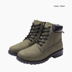 Green Handmade, Wear Resistant Sole : Winter Boots for Women : Saradi - 0726SrF