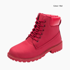 Red Handmade, Wear Resistant Sole : Winter Boots for Women : Saradi - 0726SrF