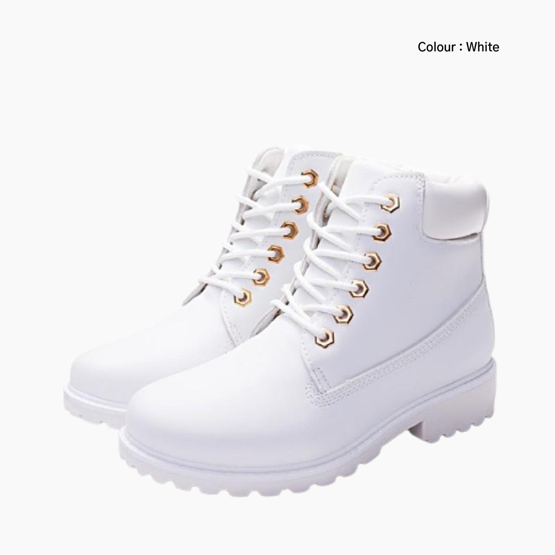 White Handmade, Wear Resistant Sole : Winter Boots for Women : Saradi - 0726SrF