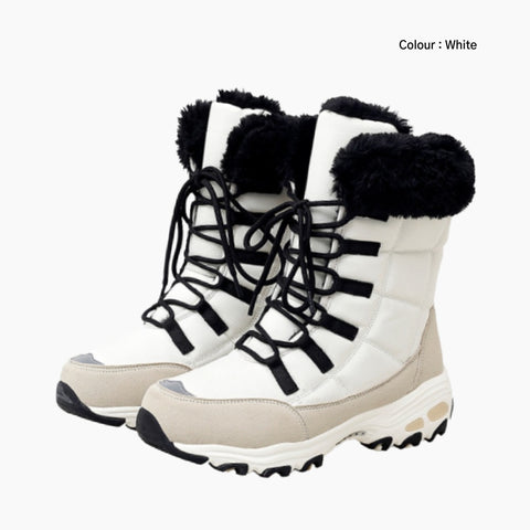 White Non-Slip, Waterproof : Winter Boots for Women : Saradi - 0728SrF