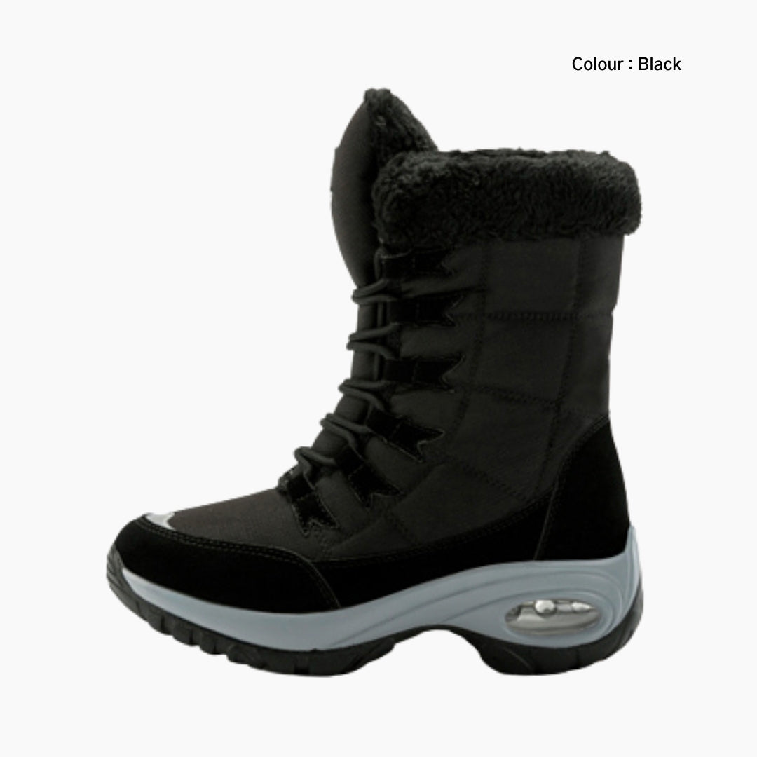 Black Waterproof, Non-Slip : Winter Boots for Women : Saradi - 0729SrF