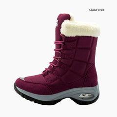 Red Waterproof, Non-Slip : Winter Boots for Women : Saradi - 0729SrF