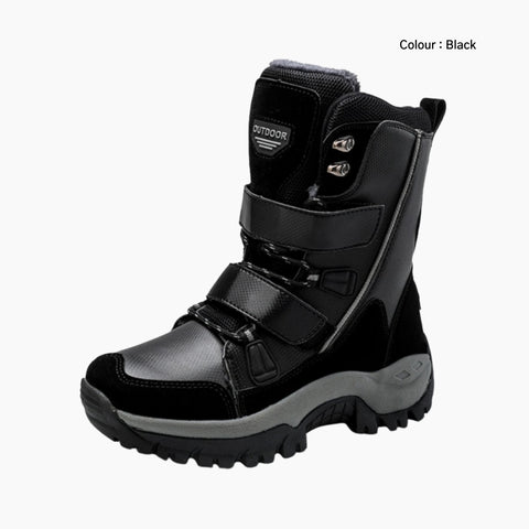 Black Lace-Up, Waterproof : Winter Boots for Women : Saradi - 0730SrF