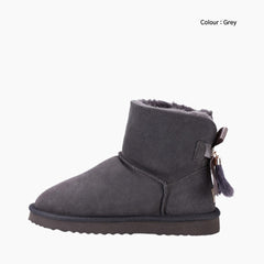 Grey Handmade, Wear Resistant : Winter Boots for Women : Saradi - 0732SrF