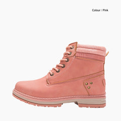 Pink Handmade, Non-Slip : Winter Boots for Women : Saradi - 0734SrF