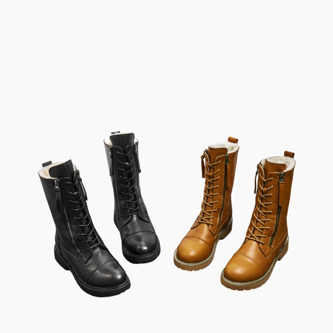 Round Toe, Non-Slip Wear Sole : Winter Boots for Women : Saradi - 0737SrF
