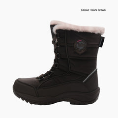 Dark Brown Slip-resistant sole, Cushioning Midsole : Winter Boots for Women : Saradi - 0739SrF