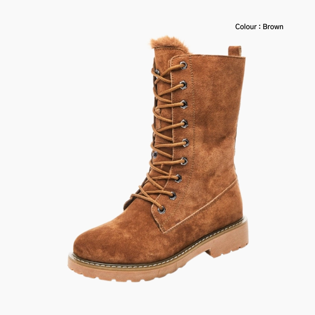 Brown Non-Slip Wear Sole, Comfortable : Winter Boots for Women : Saradi - 0741SrF
