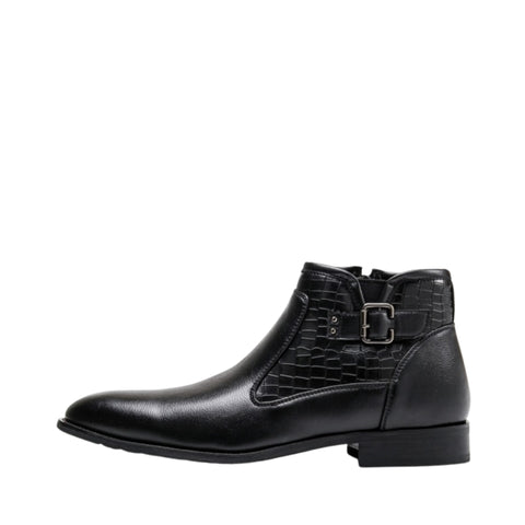 Black Round-Toe, Handmade. : Ankle Boots for Men : Gittey - 0748GiM