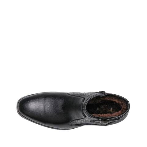 Black Round-Toe, Handmade. : Ankle Boots for Men : Gittey - 0748GiM