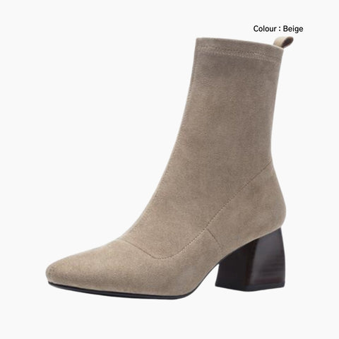 Beige Handmade, Slip-On : Ankle Boots for Women : Gittey - 0765GiF