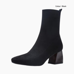 Black Handmade, Slip-On : Ankle Boots for Women : Gittey - 0765GiF