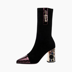 Red Square Heel, Handmade : Ankle Boots for Women : Gittey - 0779GiF