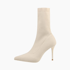 White Pointed-Toe, Handmade : Ankle Boots for Women : Gittey - 0781GiF