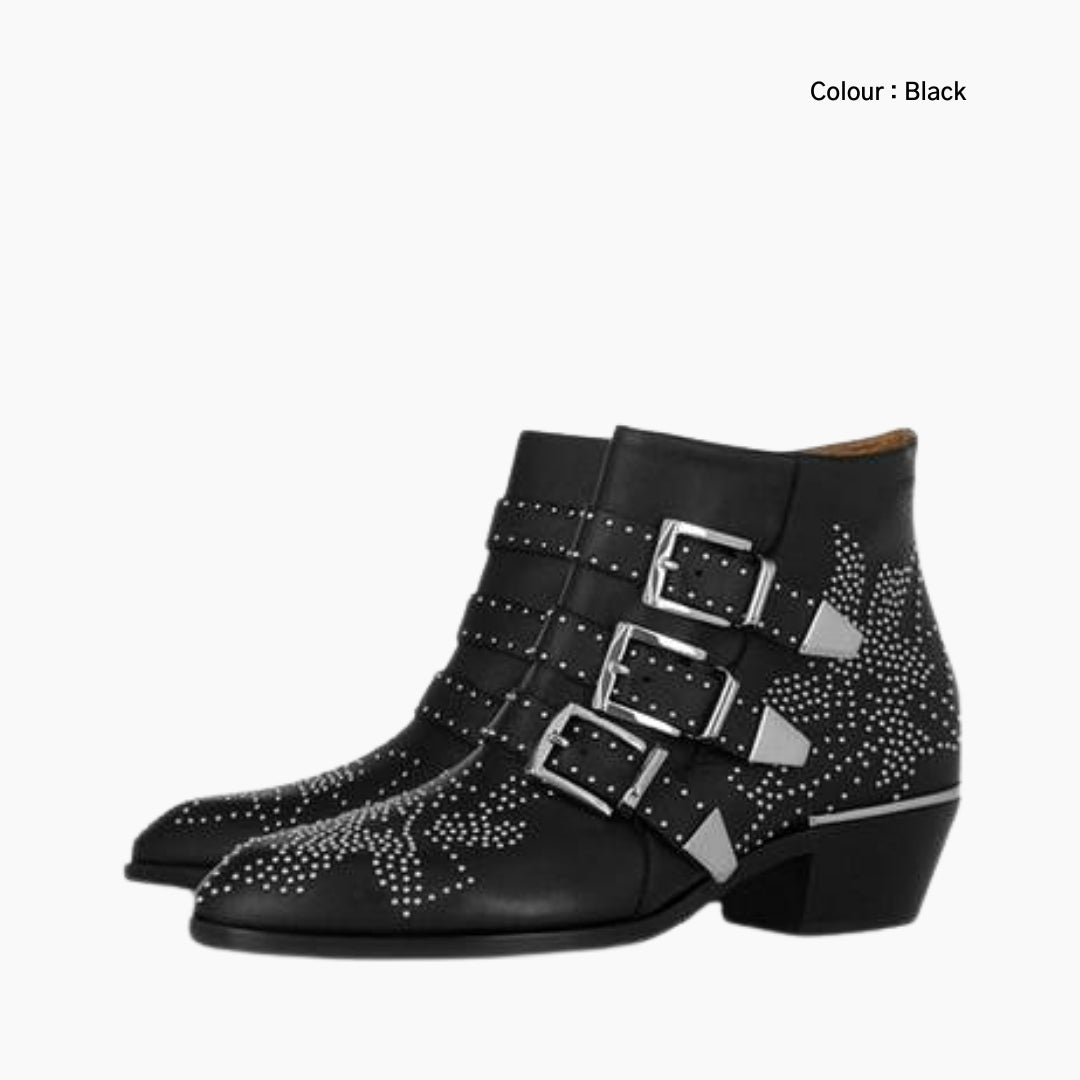 Black Non-Slip, Handmade : Ankle Boots for Women : Gittey - 0803GiF