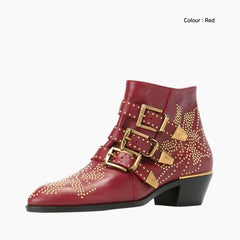 Red Non-Slip, Handmade : Ankle Boots for Women : Gittey - 0803GiF