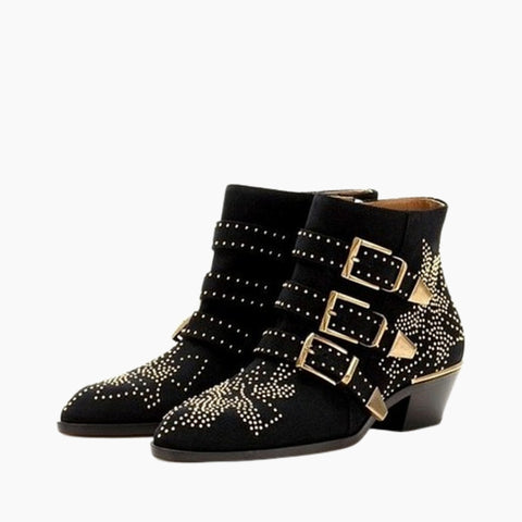 Black Non-Slip, Handmade : Ankle Boots for Women : Gittey - 0804GiF