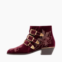 Red Non-Slip, Handmade : Ankle Boots for Women : Gittey - 0804GiF
