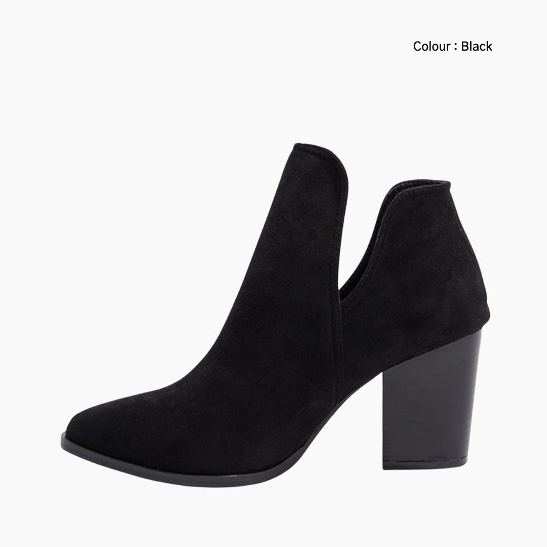 Black Round-Toe, Handmade : Ankle Boots for Women : Gittey - 0811GiF