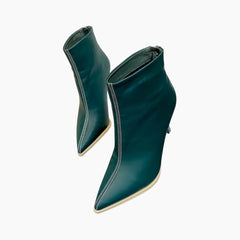 Green Pointed-Toe, Thin Heels : Ankle Boots for Women : Gittey - 0815GiF