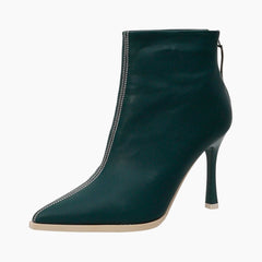 Green Pointed-Toe, Thin Heels : Ankle Boots for Women : Gittey - 0815GiF