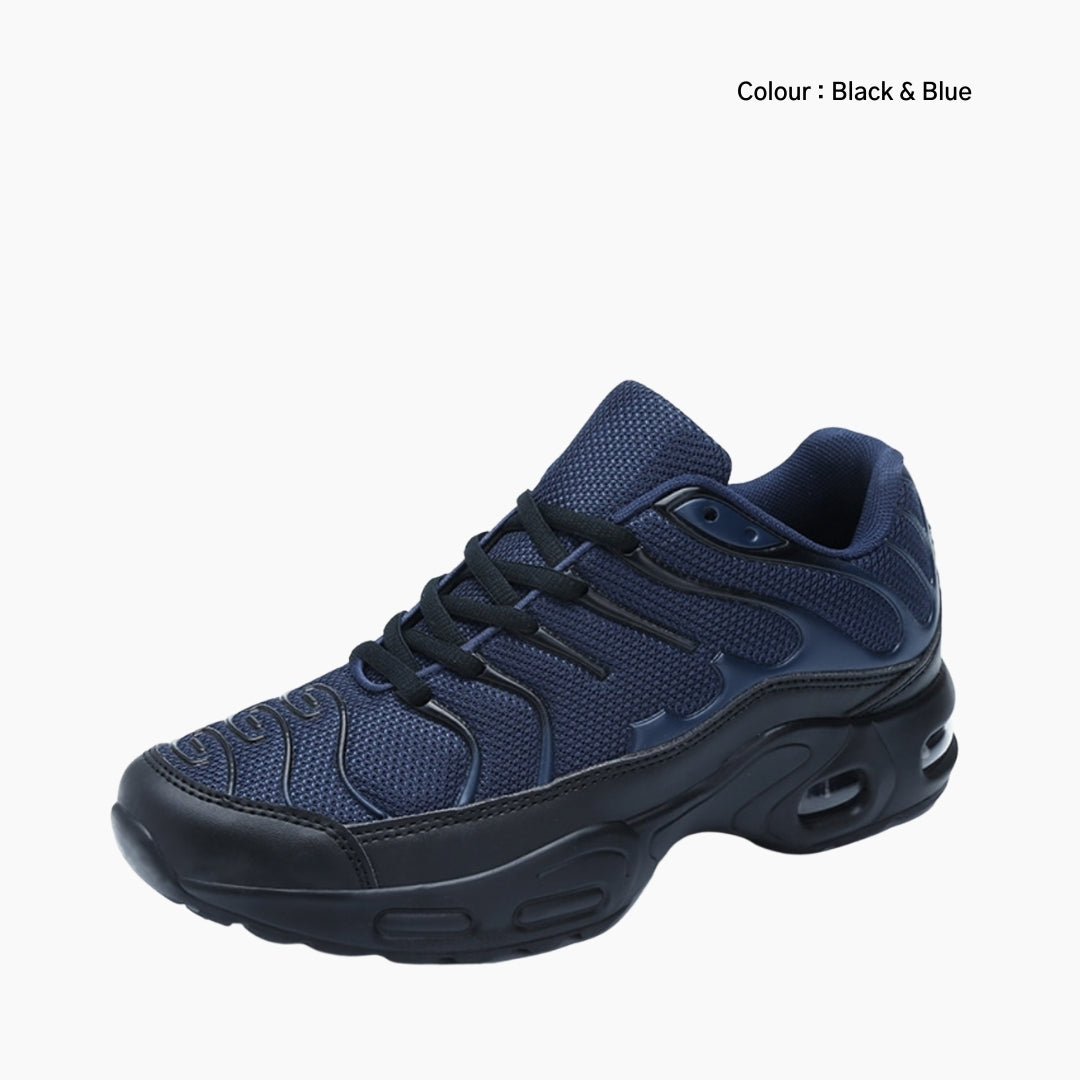 Black & Blue Cushioning, Breathable : Running Shoes for Men : Gatee - 0823GtM