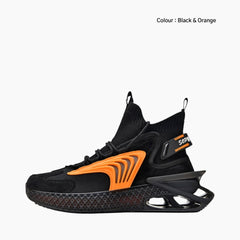 Black & Orange Light, Height Increasing : Running Shoes for Men : Gatee - 0826GtM