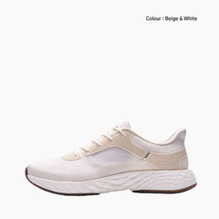 Beige & White Antiskid, Light : Running Shoes for Men : Gatee - 0836GtM
